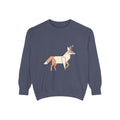 Geometric Deer Sweatshirt — Minimal Woodland Crewneck
