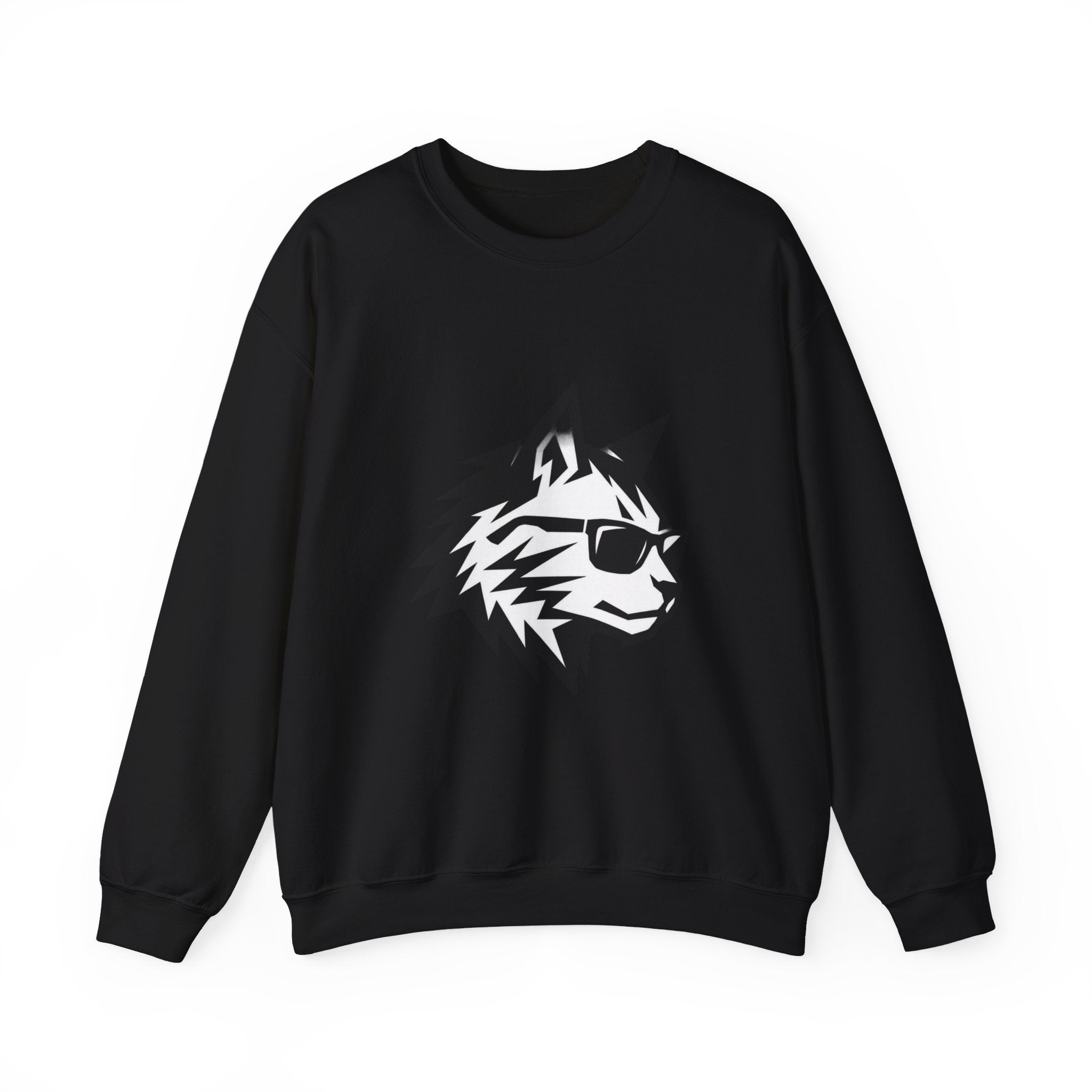 Cool Cat Sunglasses Sweatshirt | Minimalist Graphic Crewneck | Zetrease