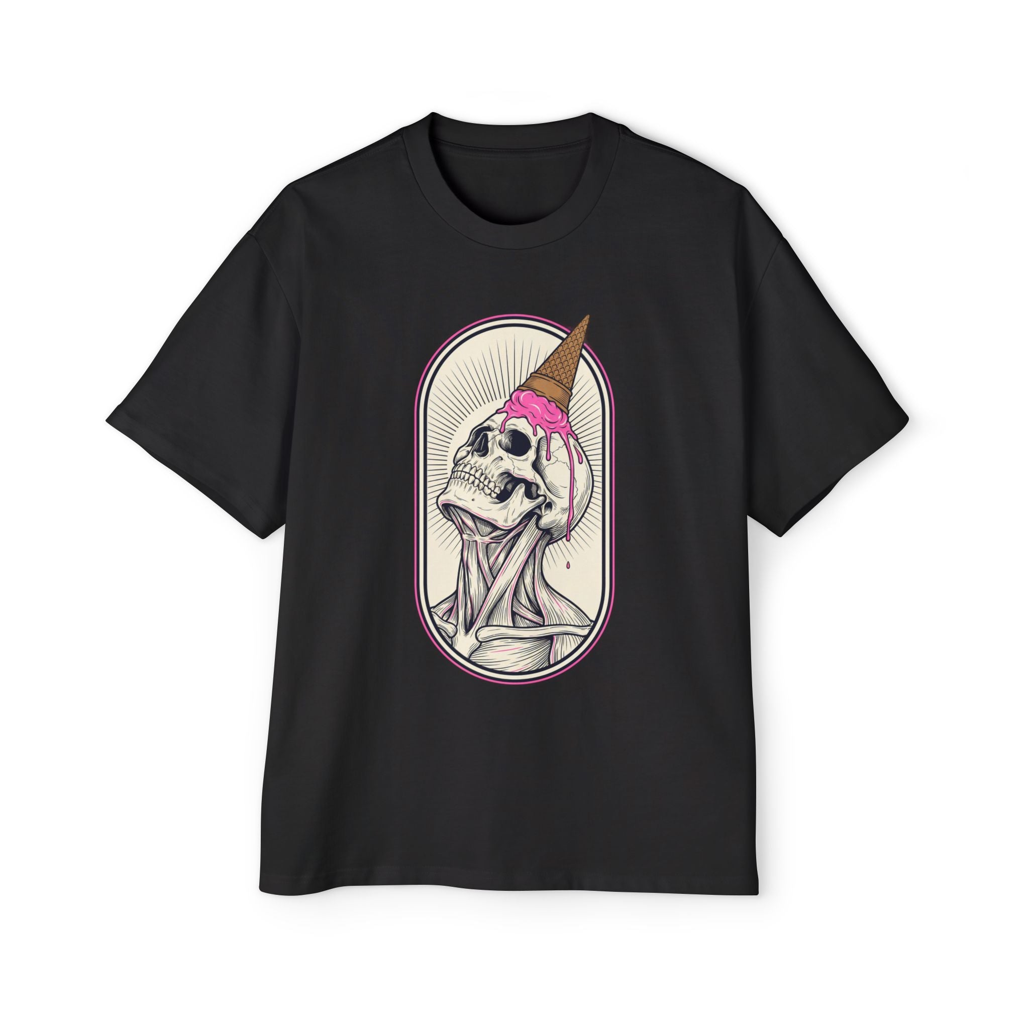 Melting Ice Cream Skull T-Shirt | Pastel Goth Graphic Tee | Zetrease