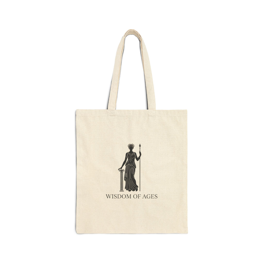 Mythic Minimalism tote | stoic philosophy art, wing motif, sun wave minimal