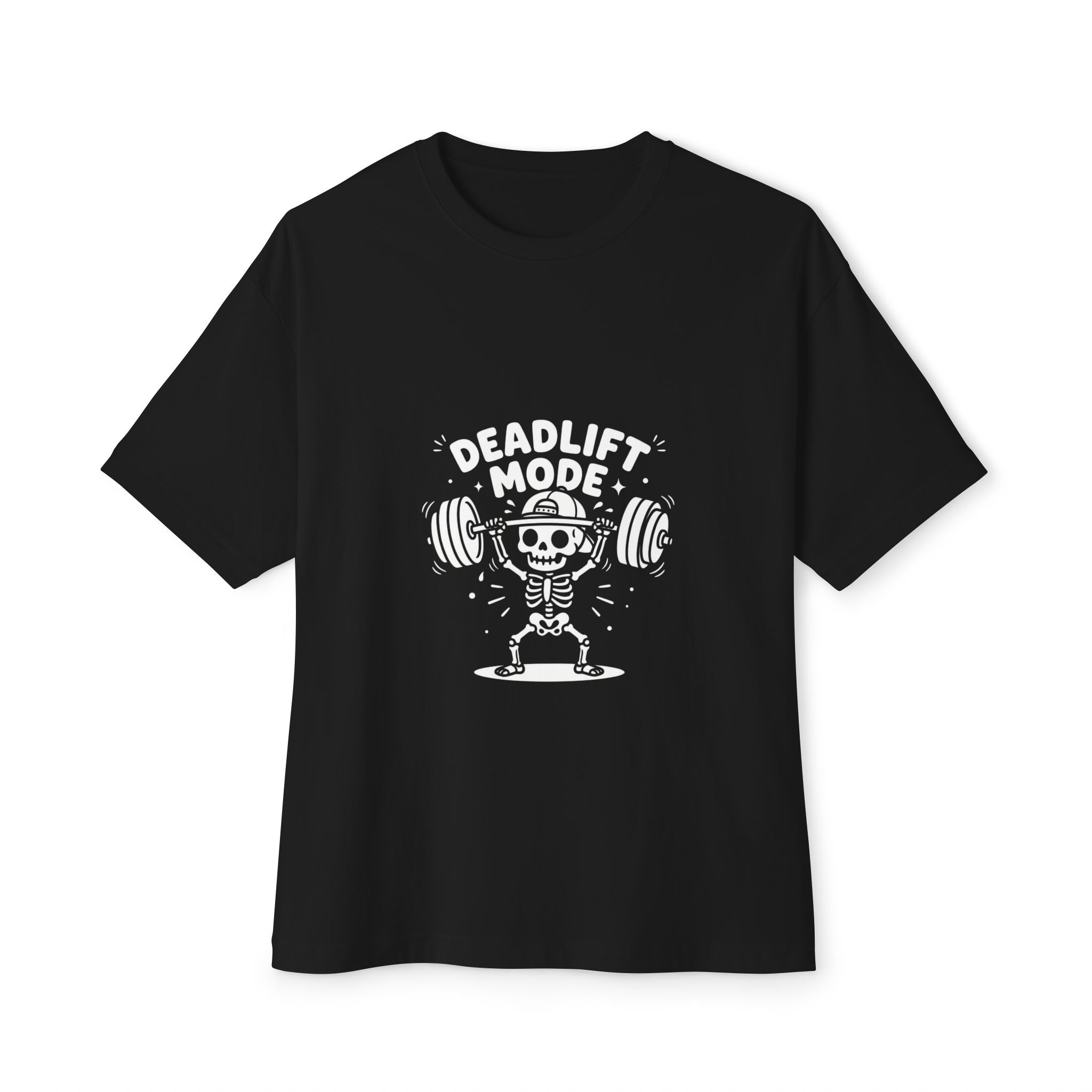 Deadlift Mode Skeleton T-Shirt | Edgy Gym Graphic Tee | Zetrease