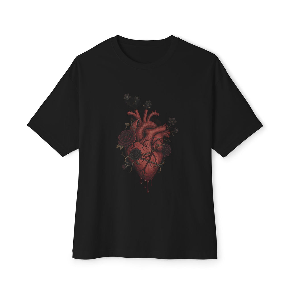 Anatomical Heart T-Shirt | Dark Romantic Oversized Graphic Tee | Zetrease