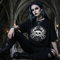 Cancer Zodiac Skull T-Shirt | Dark Occult Graphic Tee | Zetrease