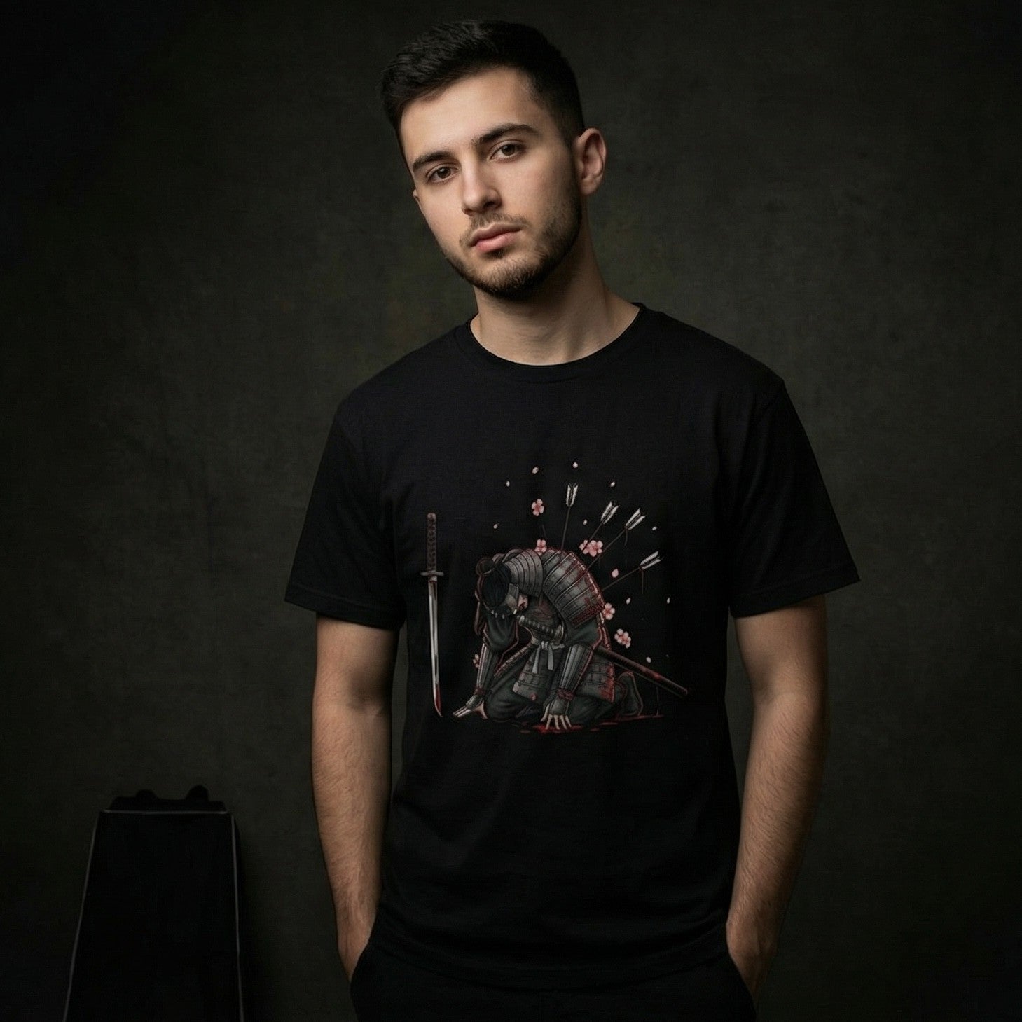 Fallen Samurai T-Shirt | Japanese Dark Art Graphic Tee | Zetrease