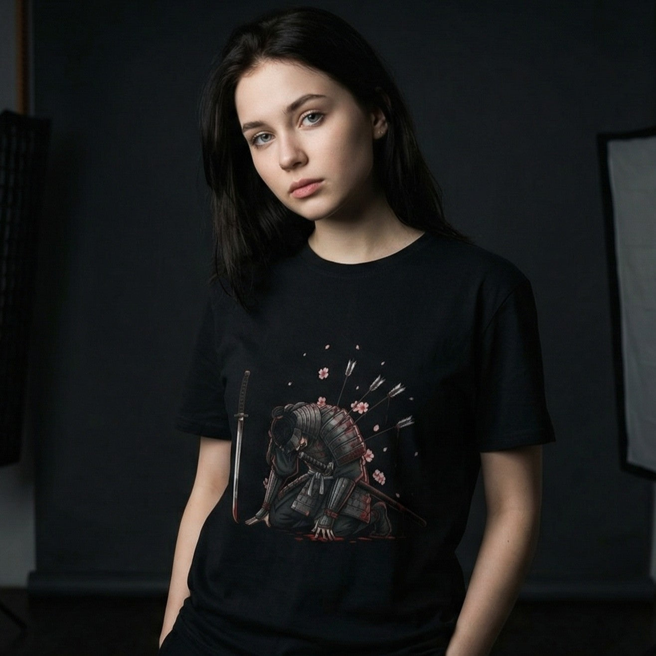 Fallen Samurai T-Shirt | Japanese Dark Art Graphic Tee | Zetrease
