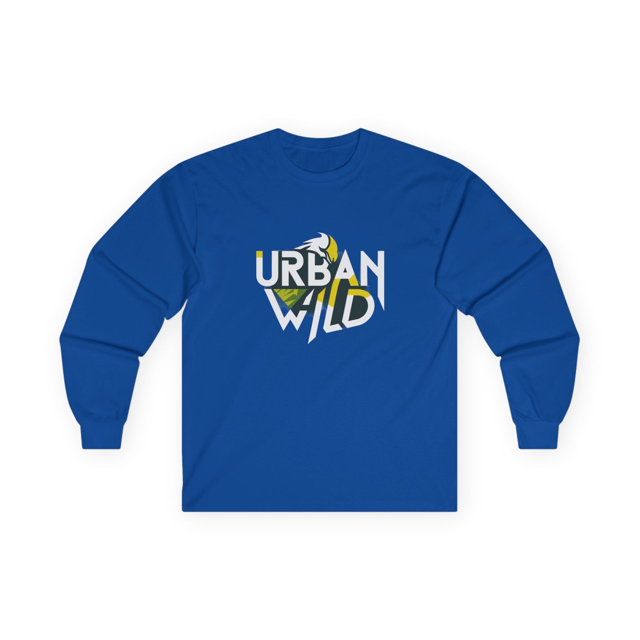 Urban Wild Streetwear Long Sleeve | Geometric Hawk Graphic Tee | Camo Accent