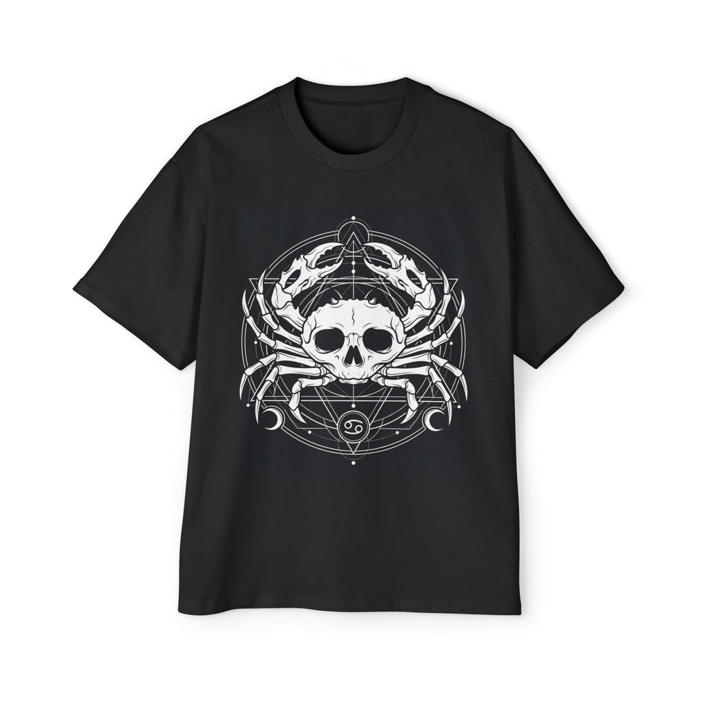Cancer Zodiac Skull T-Shirt | Dark Occult Graphic Tee | Zetrease