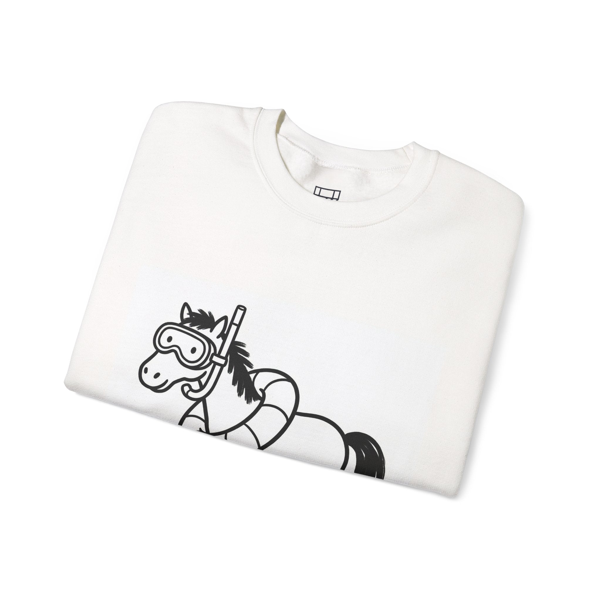 Literal Seahorse Sweatshirt | Ironic Graphic Crewneck | Zetrease